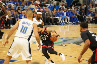 Orlando Magic 21 Nisan 2019 tarihinde Orlando Florida 'daki Amway Arena' da düzenlenen NBA Playoff 1 'de Toronto Rapçileri' ne ev sahipliği yapıyor..
