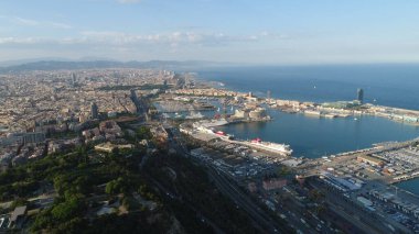 İspanya, Barselona 'nın hava manzarası