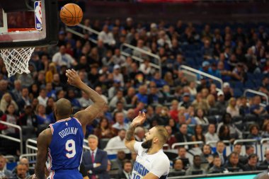 Orlando Magic, Philadelphia 76ers 'ı 13 Kasım 2019 Çarşamba günü Amway Center' da ağırlamaktadır. Fotoğraf: Marty Jean-Louis
