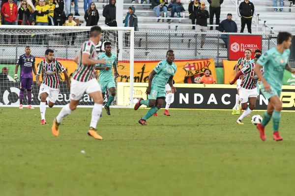 Fluminense Barcelona Florida Cup Spectrum Stadium January 2018 Orlando Florida — Stock Photo, Image