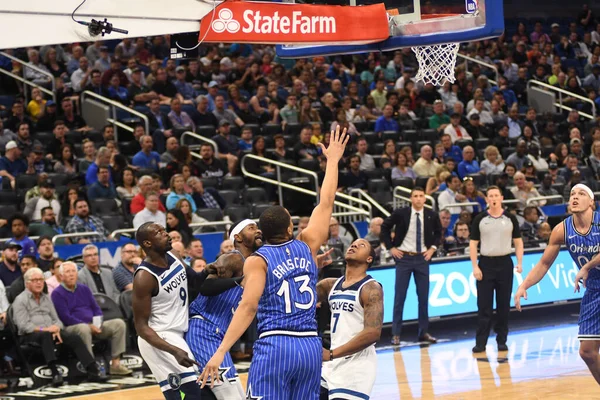 Orlando Magic Φιλοξενεί Minnesota Timberwolves Στο Amway Arena Στις Φεβρουαρίου — Φωτογραφία Αρχείου