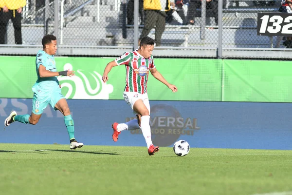 Fluminense Barcelona Время Кубка Флориды Стадионе Spectrum Stadium Января 2018 — стоковое фото