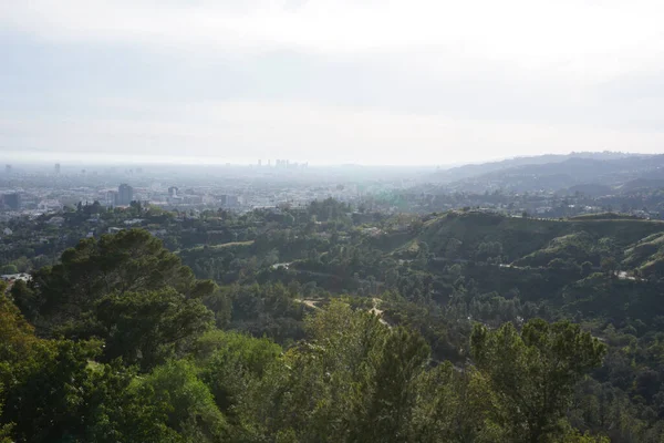 View Los Angeles Hills Roads Hills Cityscape — Stock Photo, Image