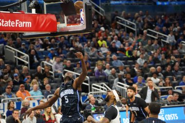 Orlando Magic 28 Şubat 2020 tarihinde Orlando Florida 'da Amway Center' da Minnesota Timberwolves 'a ev sahipliği yapar..  