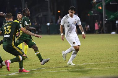 Los Angeles Galaksisi, 14 Temmuz 2020 'de Orlando Florida ABD' deki ESPN Vahşi Spor Dünyası 'nda düzenlenen MLS Sırt Turnuvası sırasında Portland Timbers ile karşı karşıya geldi..