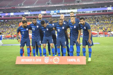 ABD Kolombiya 'ya karşı Raymond James Stadyumu' nda 11 Ekim 2018 'de.  