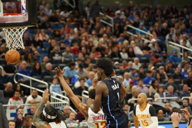 Orlando Magic 30 Aralık 2019 tarihinde Orlando, Florida 'daki Amway Center' da Atlanta Hawks 'a ev sahipliği yaptı.