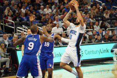 Orlando Magic, Philadelphia 76ers 'ı 13 Kasım 2019 Çarşamba günü Amway Center' da ağırlamaktadır. Fotoğraf: Marty Jean-Louis