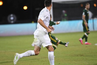 Los Angeles Galaksisi, 14 Temmuz 2020 'de Orlando Florida ABD' deki ESPN Vahşi Spor Dünyası 'nda düzenlenen MLS Sırt Turnuvası sırasında Portland Timbers ile karşı karşıya geldi.