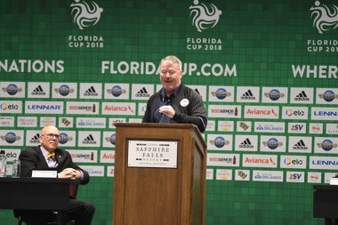 Basın Konferansı futbolcularının görüntüsü