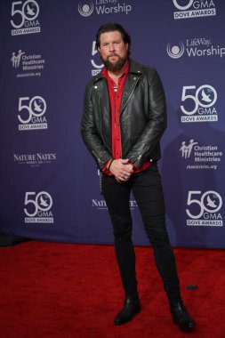 15 Ekim 2019 'da Nashville, Tennessee' deki Linbscome Üniversitesi 'nde verilen 50. GMA Dove Ödülleri sırasında kırmızı halı. 