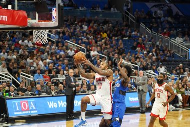 Orlando Magic, 13 Aralık 2019 Cuma günü Orlando, Florida 'daki Amway Center' da Houston Rockets 'a ev sahipliği yapıyor..