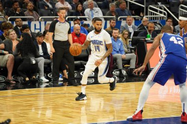 Orlando Magic, Philadelphia 76ers 'ı 13 Kasım 2019 Çarşamba günü Amway Center' da ağırlamaktadır. Fotoğraf: Marty Jean-Louis