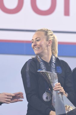 SheBelieves Kupası, 5 Mart 2019 tarihinde Tampa Florida Raymond James Stadyumu 'nda İngiltere' yi şampiyon ilan etmiştir. Fotoğraf: Marty Jean-Louis