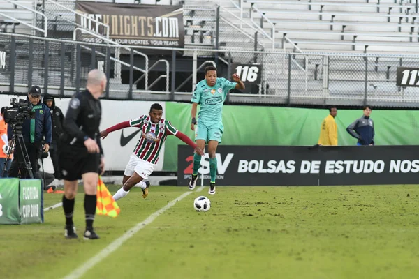 Fluminense Barcelona Florida Cup Spectrum Stadium Den Januari 2018 Orlando — Stockfoto