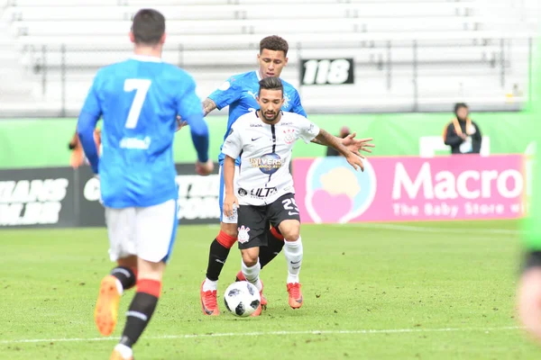 Rangers Corinthians Durante Copa Flórida Spectrum Stadium Janeiro 2018 Orlando — Fotografia de Stock