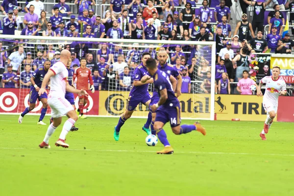 Orlando City Hostí New York Red Bulls Stadionu Exploria Orlandu — Stock fotografie