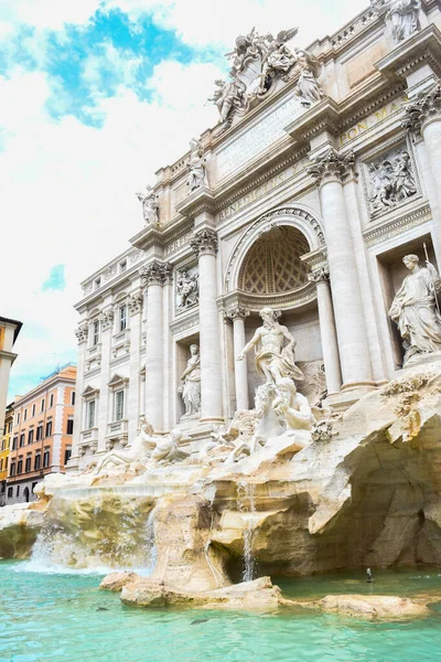 Beroemde Trevi Fontein Rome Italië — Stockfoto