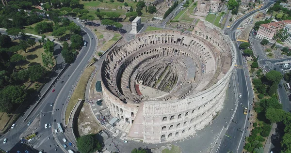 Vedere Aeriană Faimosului Coloseum Din Roma Italia — Fotografie, imagine de stoc