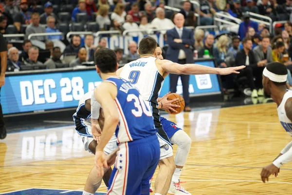 Orlando Magic Värd För Philadelphia 76Ers Amway Arena Orlando Florida — Stockfoto