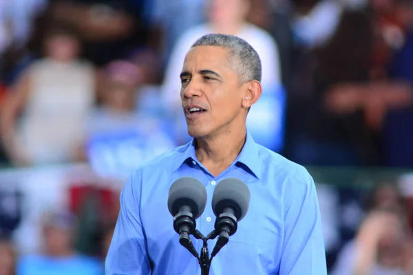 Presidente Barack Obama Habla Mitin Campaña Estadio Heritage Park Osceola —  Fotos de Stock