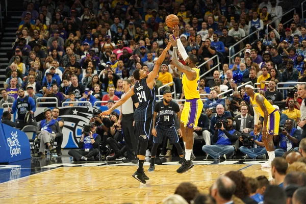 Orlando Magic Φιλοξενεί Τους Lakers Στο Amway Center Στο Orlando — Φωτογραφία Αρχείου