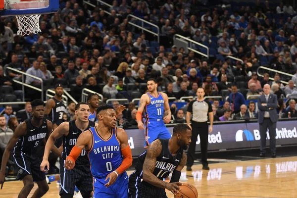 Orlando Magic Organizuje Oklahomacity Thunder Amway Center Orlando Florydzie Stycznia — Zdjęcie stockowe