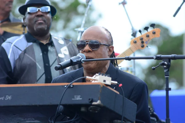 Stevie Wonder Esibisce Raduno Tenuto Dal Presidente Barack Obama Sostegno — Foto Stock