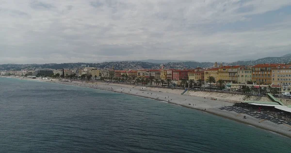 Hermosa Vista Aérea Costa Con Una Playa Ciudad — Foto de Stock