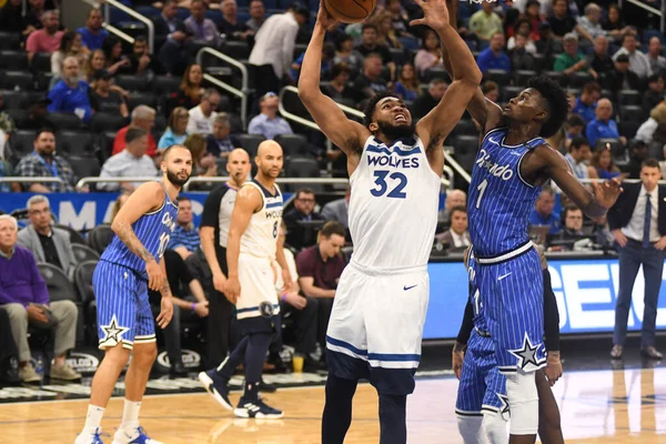 Orlando Magic Värd För Minnesota Timberwolves Amway Arena Den Februari — Stockfoto