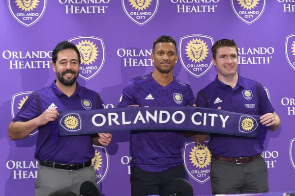 Orlando City Begrüßt Spieler Luis Nani — Stockfoto