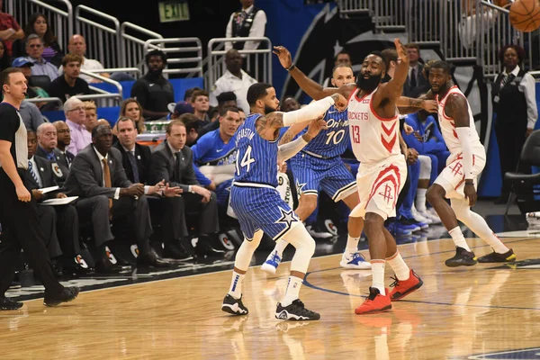 Orlando Magic Φιλοξενεί Τους Houston Rockets Στο Amway Arena Την — Φωτογραφία Αρχείου