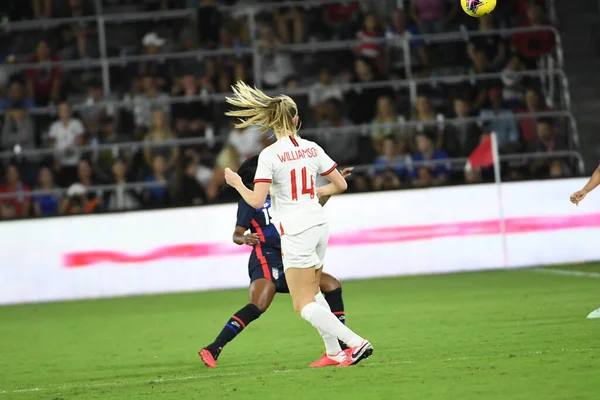 Usa Inglaterra Match Durante Copa Shebelieves 2020 Exploria Stadium Orlando —  Fotos de Stock