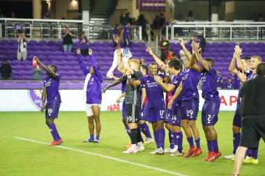 Orlando City SC, 19 Haziran 2019 Çarşamba günü Orlando 'daki Exploria Stadyumu' nda düzenlenen ABD Açık Kupası sırasında New England Devrimi 'ne ev sahipliği yaptı.
