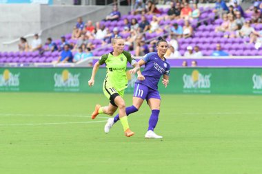 Orlando Pride 21 Temmuz 2018 'de Orlando Florida' daki Exploria Stadyumu 'nda Seattle Reign FC' ye ev sahipliği yapmaktadır. Fotoğraf: Marty Jean-Louis