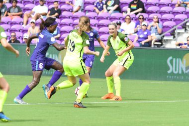 Orlando Pride 21 Temmuz 2018 'de Orlando Florida' daki Exploria Stadyumu 'nda Seattle Reign FC' ye ev sahipliği yapmaktadır. Fotoğraf: Marty Jean-Louis