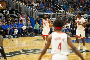 Orlando Magic, 13 Aralık 2019 Cuma günü Orlando, Florida 'daki Amway Center' da Houston Rockets 'a ev sahipliği yapıyor.