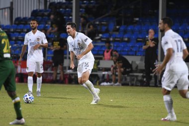 Los Angeles Galaksisi, 14 Temmuz 2020 'de Orlando Florida ABD' deki ESPN Vahşi Spor Dünyası 'nda düzenlenen MLS Sırt Turnuvası sırasında Portland Timbers ile karşı karşıya geldi..