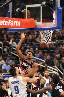 Orlando Magic 25 Ekim 2018 'de Orlando Florida' daki Amway Center 'da Portland Trail Blazers' ı sunar..