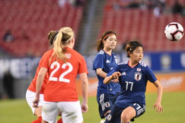 Japonya, İngiltere 'ye karşı Raymond James Stadyumu' nda 5 Mart 2019 'da Tampa Florida' da.  