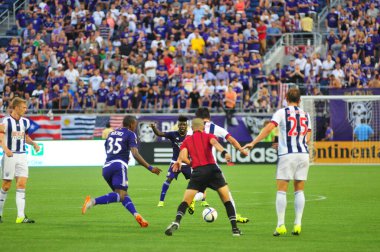 Orlando City SC 15 Temmuz 2015 'te Orlando Florida' daki Camp World Stadyumu 'nda West Bromwich Albion' a ev sahipliği yaptı. Fotoğraf: Marty Jean-Louis