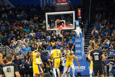 Orlando Magic 11 Aralık 2019 Çarşamba günü Orlando Forida 'daki Amway Center' da Los Angeles Lakers 'a ev sahipliği yaptı. Fotoğraf: Marty Jean-Louis