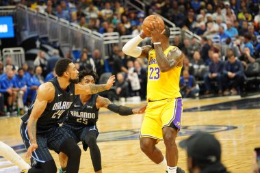 Orlando Magic 11 Aralık 2019 Çarşamba günü Orlando Forida 'daki Amway Center' da Los Angeles Lakers 'a ev sahipliği yaptı. Fotoğraf: Marty Jean-Louis