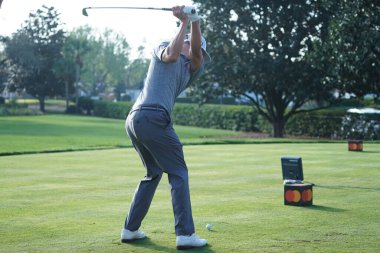 Orlando Florida 'daki Bay HIll Club Lodge' da 5 Mart 2020 'de düzenlenen 2020 Arnold Palmer Birinci Tur Grupları sırasında, 