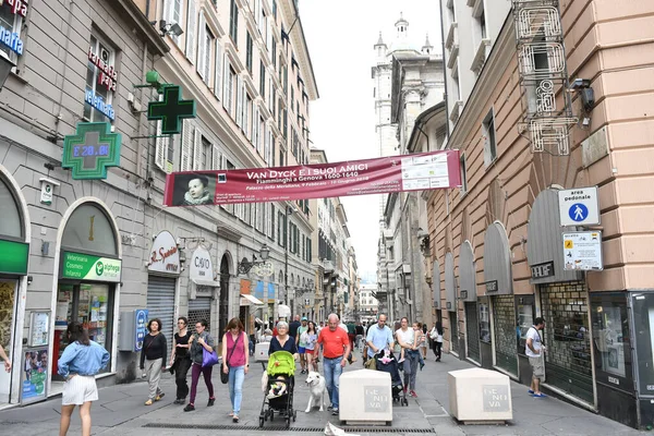 Vista Calle Con Fachadas Hermosos Edificios Vista Urbana Italia — Foto de Stock