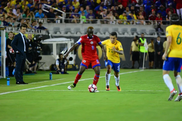 Бразилія Зустрічає Гаїті Під Час Copa America Centenario Орландо Флориді — стокове фото