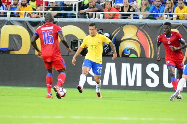 Brasil Enfrenta Haití Durante Copa América Centenario Orlando Florida Camping —  Fotos de Stock