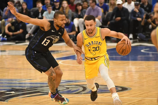 Die Orlando Magic Empfangen Donnerstag Februar 2019 Die Golden State — Stockfoto