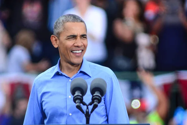Presidente Barack Obama Habla Mitin Campaña Estadio Heritage Park Osceola — Foto de Stock