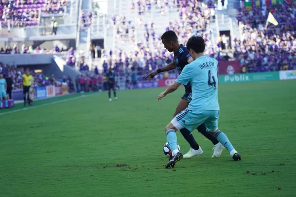 Orlando City Hosts Vancouver Whitecaps Orlando City Stadium Saturday April — Stock Photo, Image